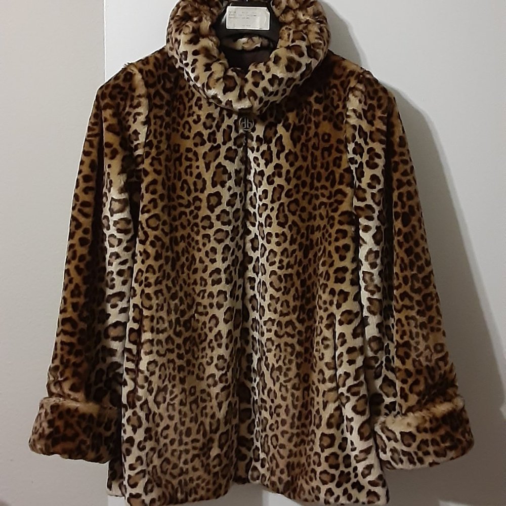 Dennis Basso Reversible Faux Fur Coat